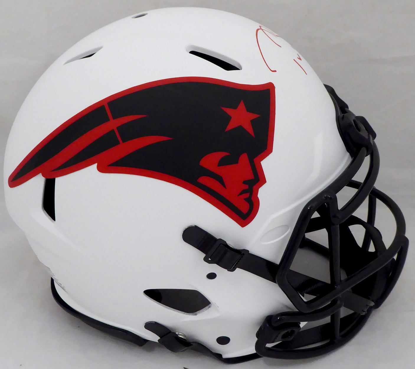 Tom Brady Autographed New England Patriots Lunar Eclipse Full Size Authentic Speed Helmet Fanatics Holo #AA0078100