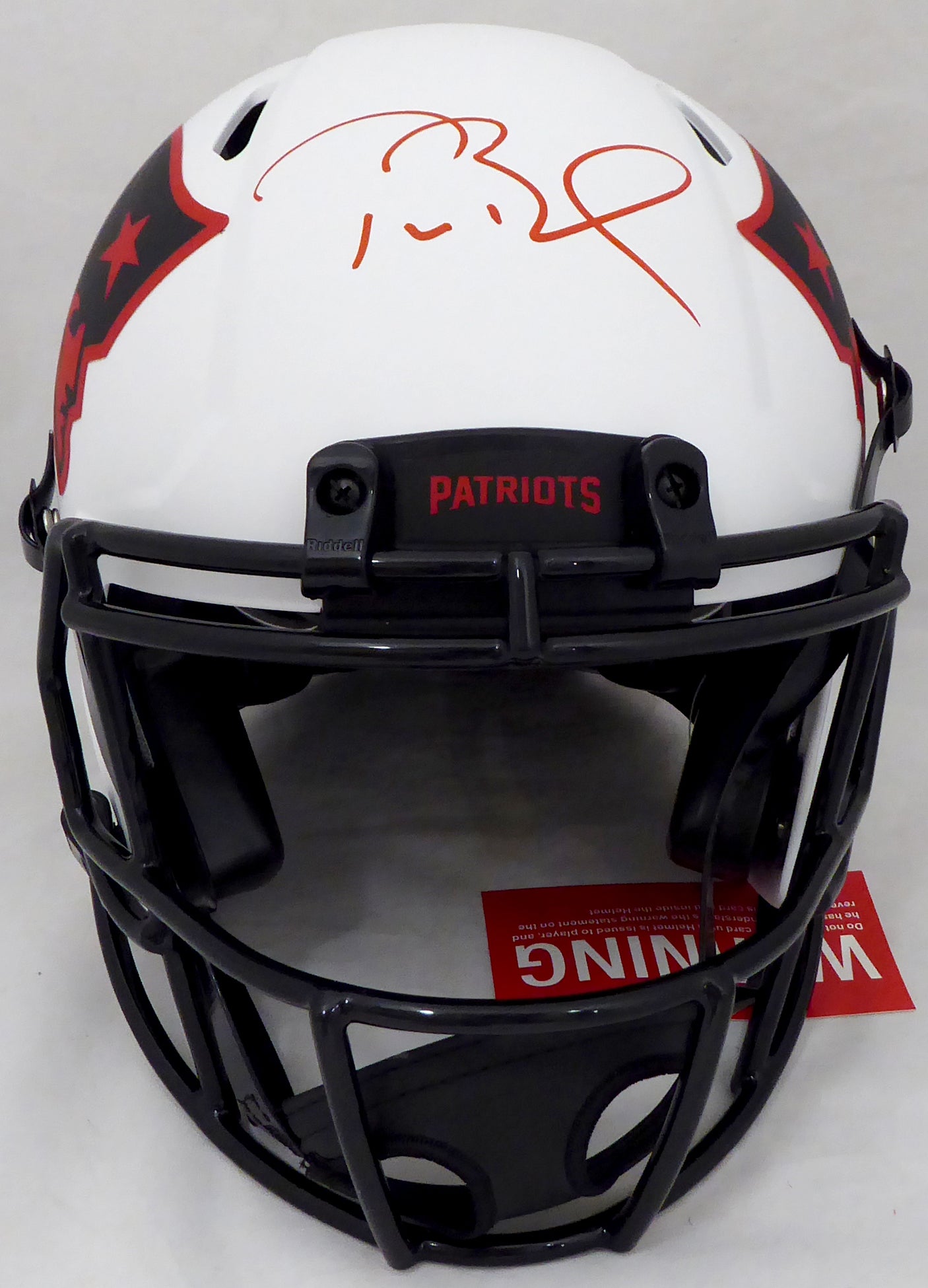 Tom Brady Autographed New England Patriots Lunar Eclipse Full Size Authentic Speed Helmet Fanatics Holo #AA0078100