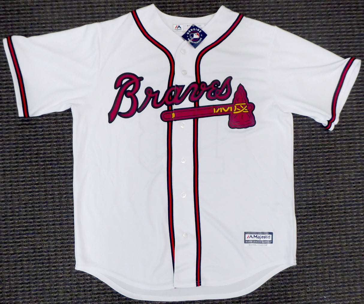 Atlanta Braves Ronald Acuna Jr. Autographed White Majestic Cool Base Jersey Size L Beckett BAS Stock #194888