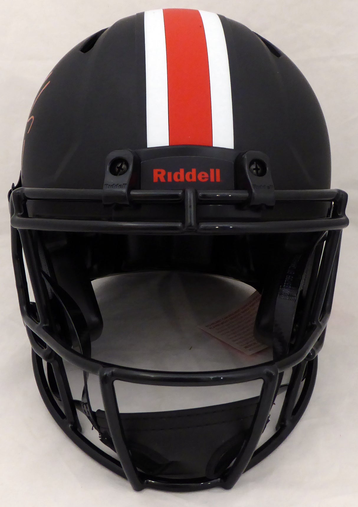 Justin Fields Autographed Ohio State Buckeyes Eclipse Black Authentic Speed Full Size Helmet Beckett BAS #WG94075
