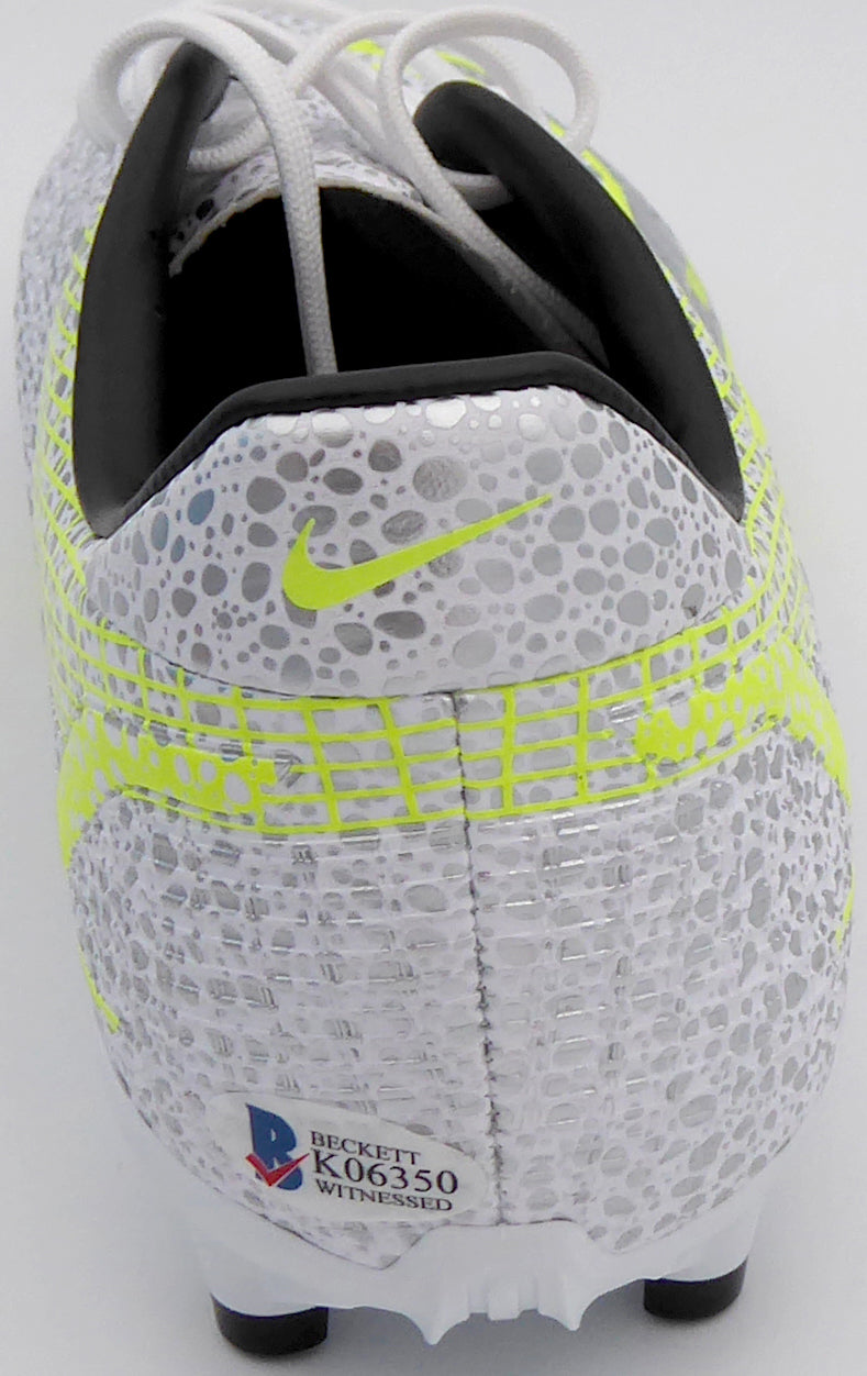 Mason Mount Autographed Silver & Yellow Nike Mercurial Cleat Shoe Chelsea F.C. Size 8 Beckett BAS #K06350