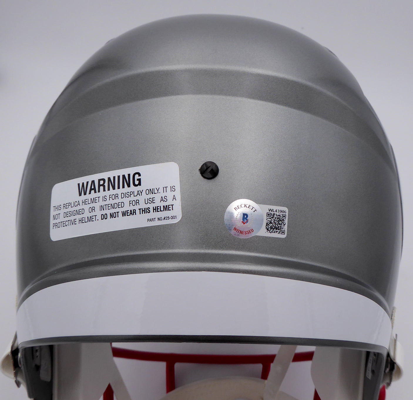 Kyle Pitts Autographed Atlanta Falcons Flash Silver Full Size Replica Speed Helmet Beckett BAS QR #WL43906