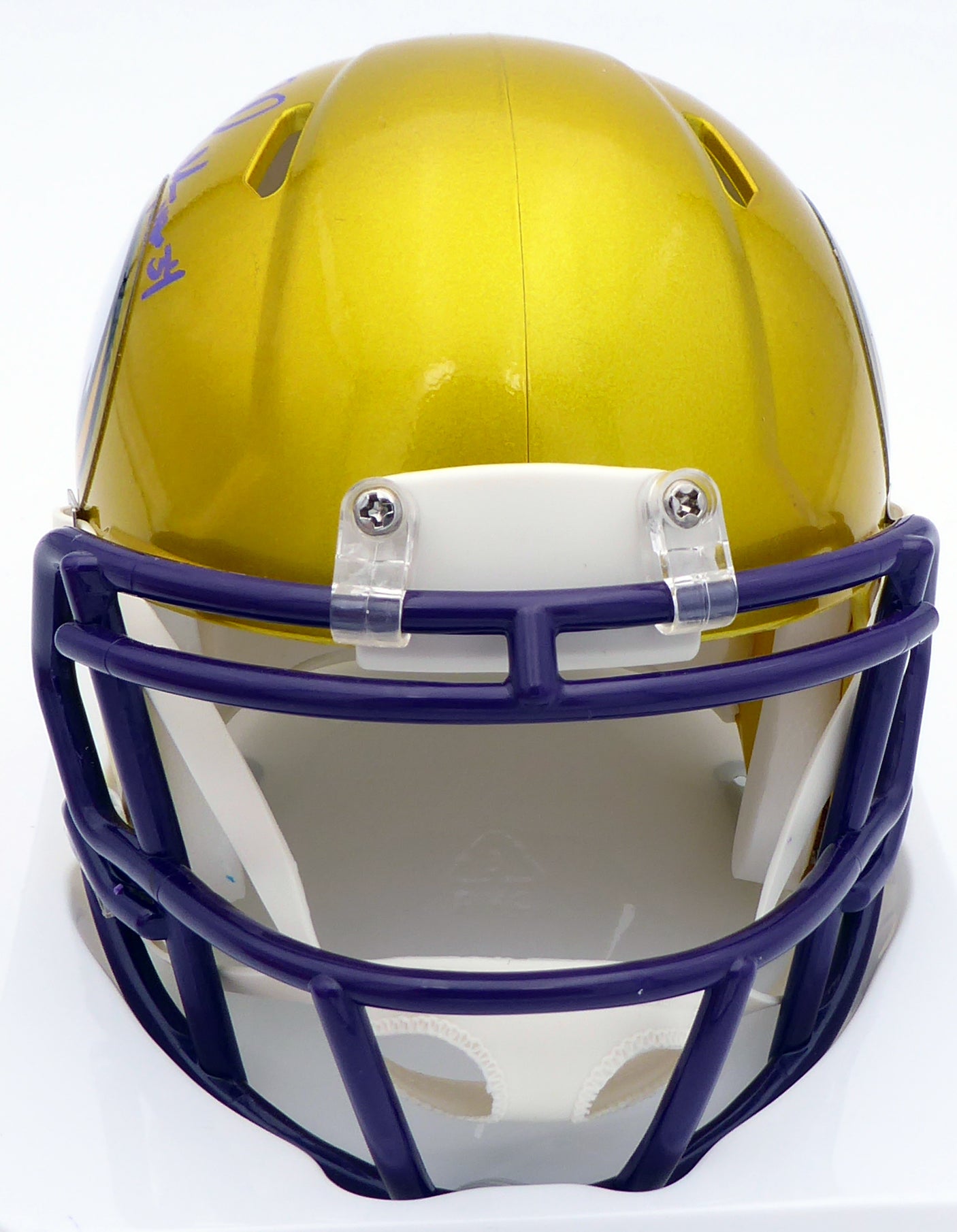 Herschel Walker Autographed Minnesota Vikings Yellow Flash Speed Mini Helmet Beckett BAS #WS27098