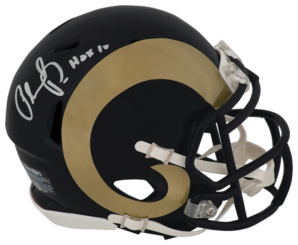 Orlando Pace Signed Rams (2000-2016 Style) Riddell Speed Mini Helmet w/HOF'16