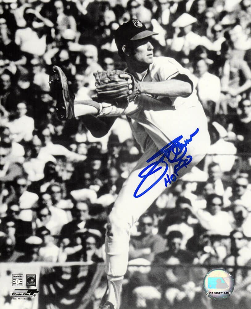 Jim Palmer Signed Baltimore Orioles B&W Pitching 8x10 Photo w/HOF'90