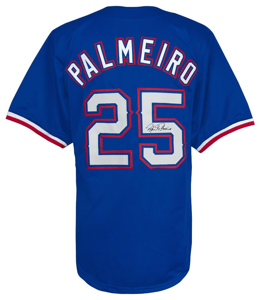 Rafael Palmeiro Signed Blue Custom Baseball Jersey