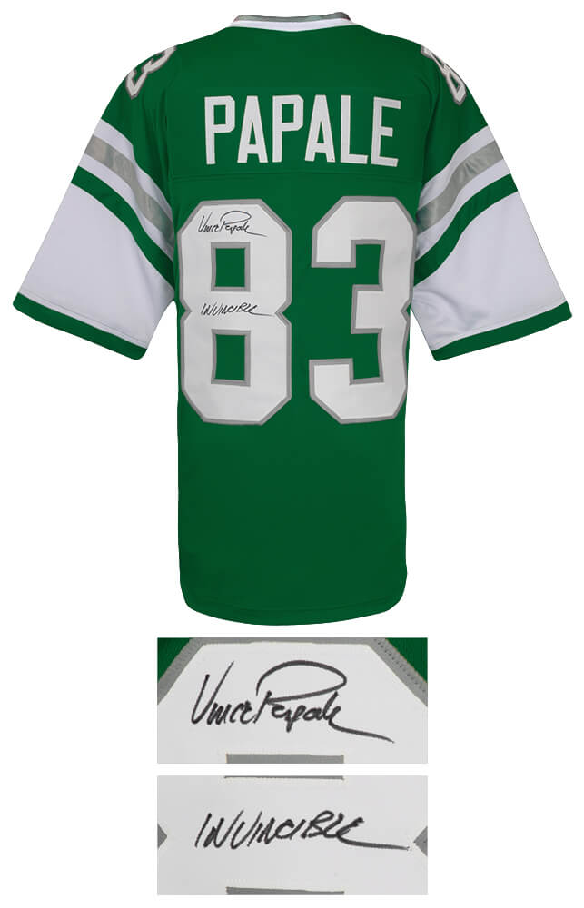 Vince Papale Signed Light Green Custom Football Jersey w/Invincible