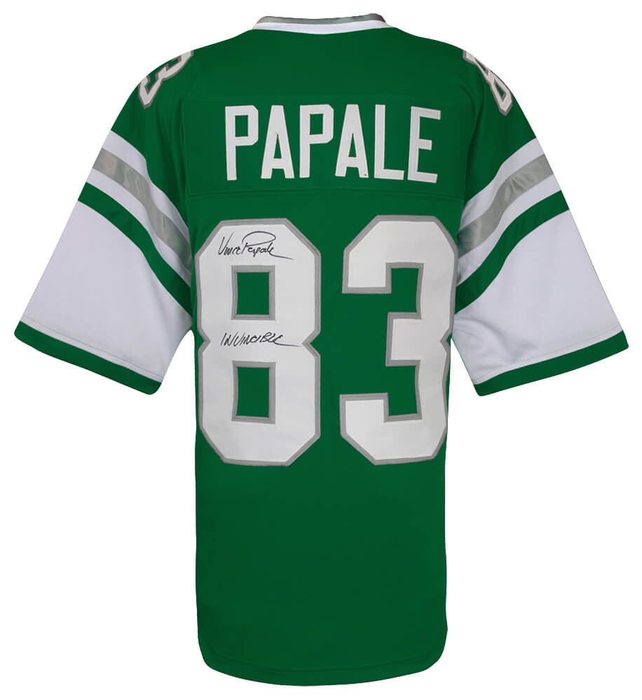 Vince Papale Signed Light Green Custom Football Jersey w/Invincible