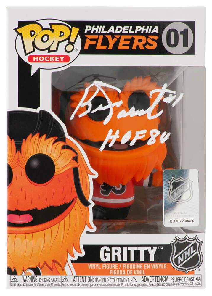 Bernie Parent Signed Philadelphia Flyers Gritty NHL Mascot Funko Pop Doll #01 w/HOF'84