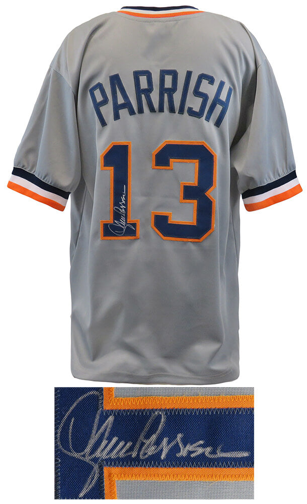 Lance Parrish Signed Gray Custom Baseball Jersey