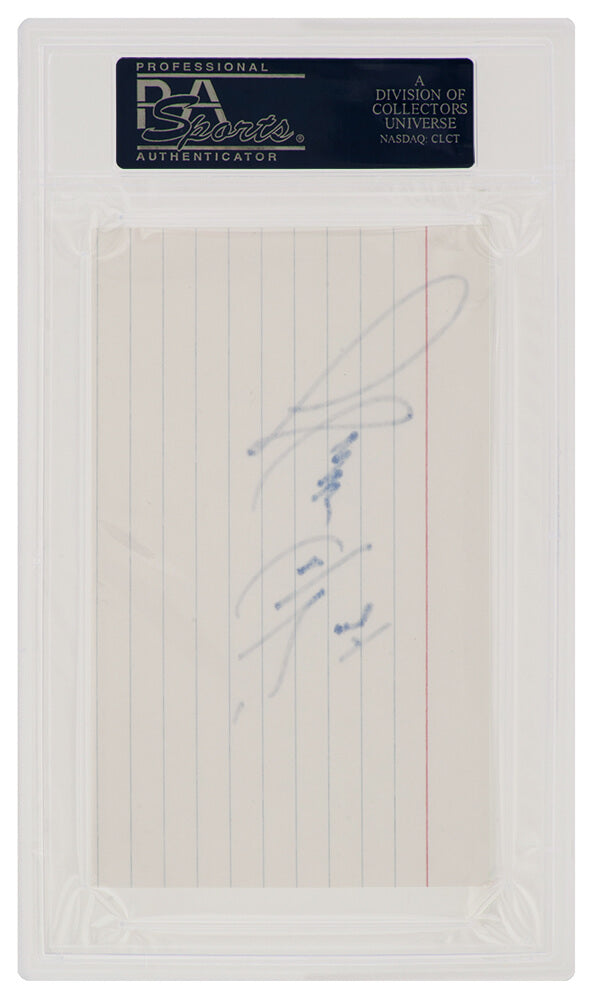 Walter Payton Signed 3x5 White Index Card Cut - (PSA Encapsulated)