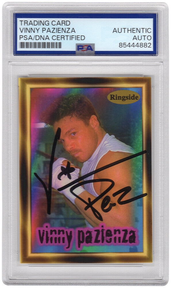 Vinny 'Paz' Pazienza Signed 1996 Ringside Boxing Card #24 - (PSA Encapsulated)