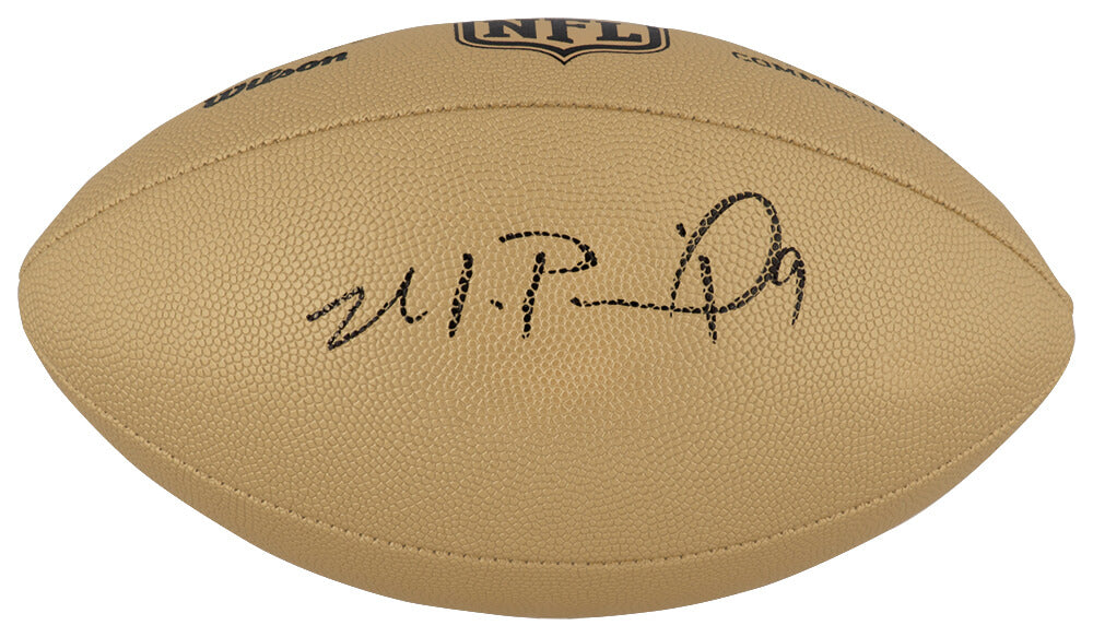 Michael Penix Jr. Signed Wilson Duke Gold Metallic NFL Full Size Replica Football