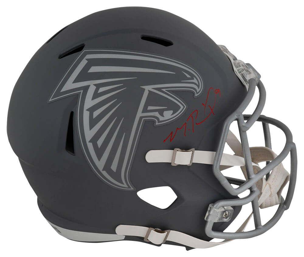 Michael Penix Jr. Signed Atlanta Falcons SLATE Riddell Full Size Speed Replica Helmet