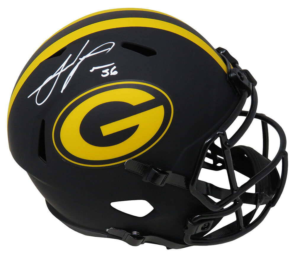 Julius Peppers Signed Green Bay Packers Eclipse Black Matte Riddell Full Size Speed Replica Helmet