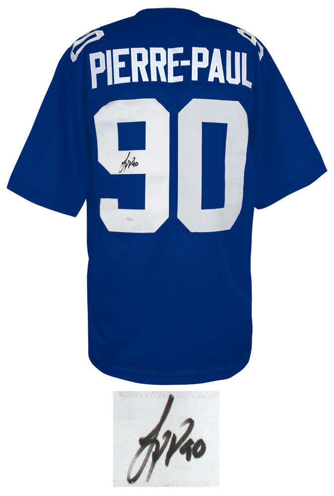 Jason Pierre-Paul Signed Blue Custom Football Jersey - (JSA)