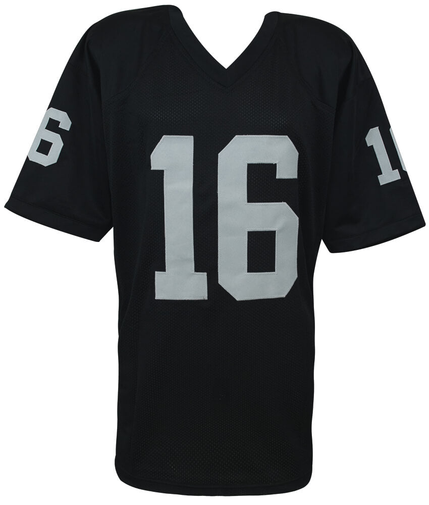 Jim Plunkett Signed Black Custom Jersey w/SB XV MVP