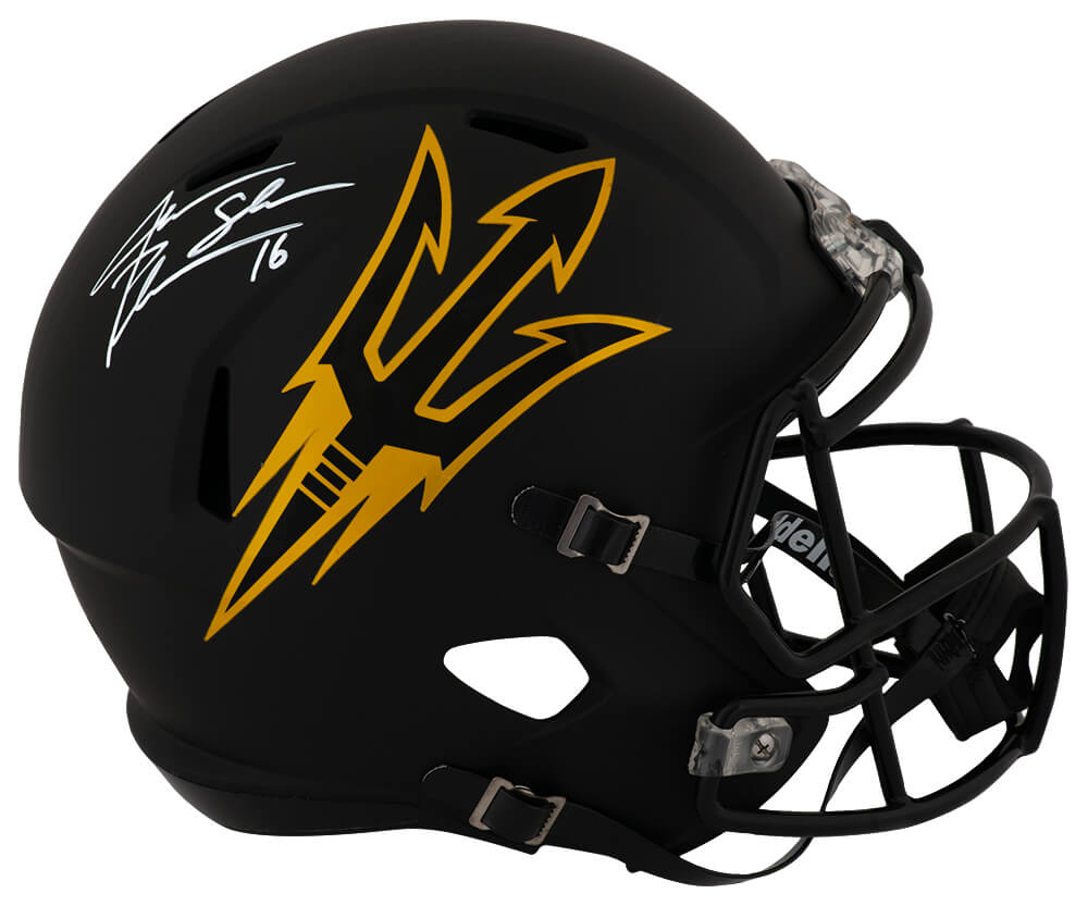 Jake Plummer Signed Arizona State Satin Black Riddell Full Size Speed Replica Helmet w/Snake