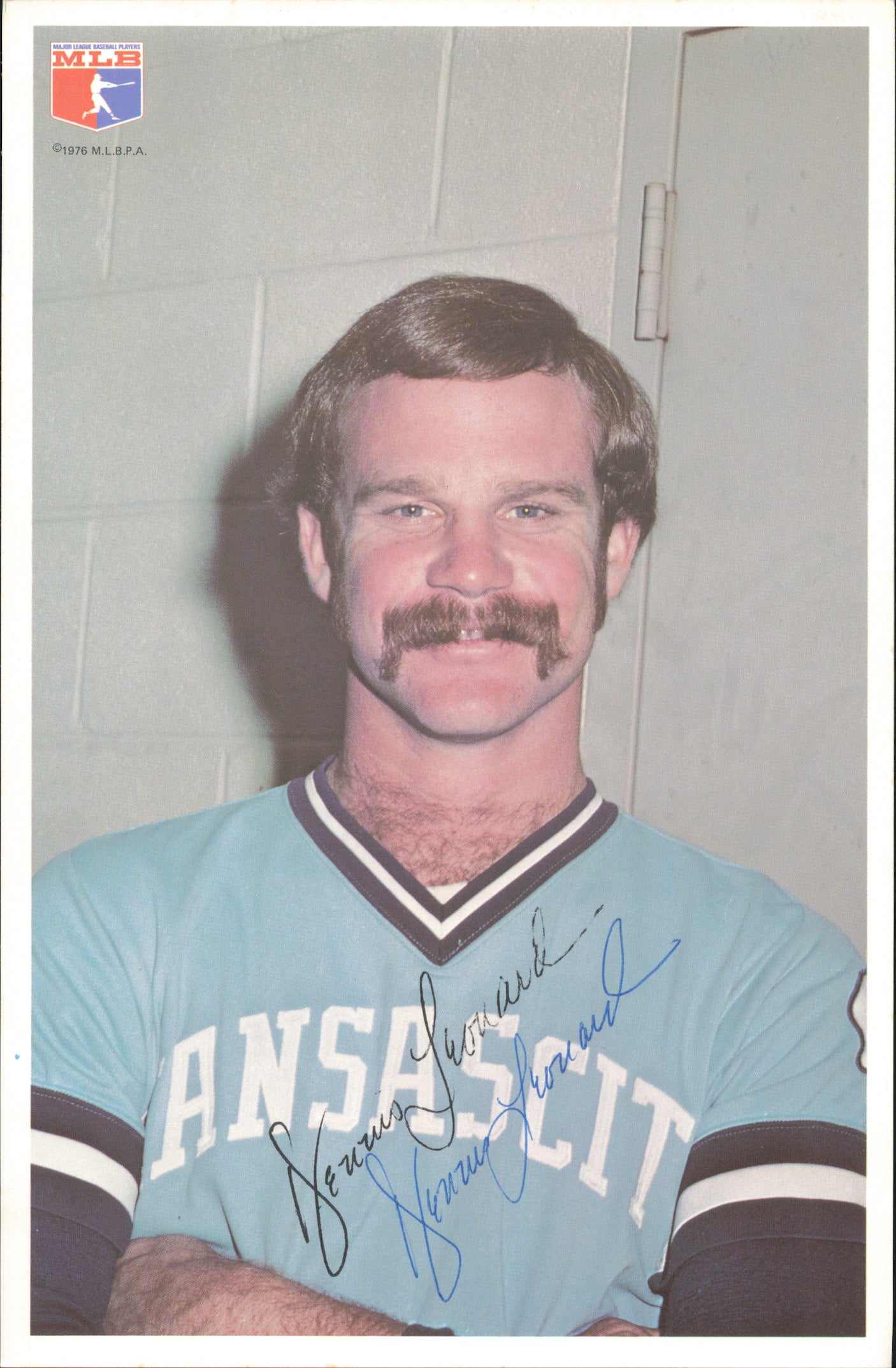 Kansas City Royals Autographed 8 Count Lot of 6x9 Team Issued Photos All Different With Al Cowens & Hal McRae SKU #236183