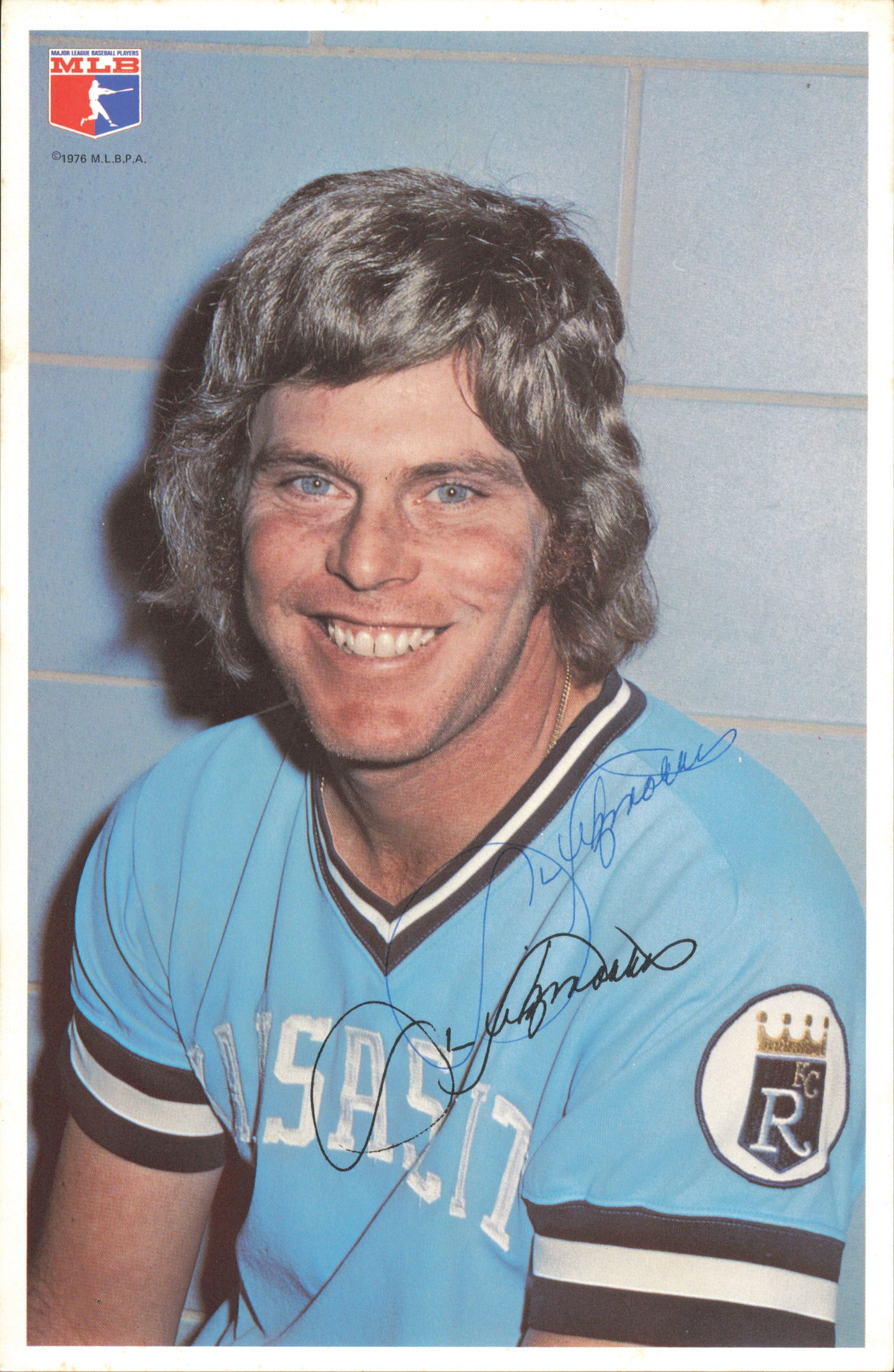 Kansas City Royals Autographed 8 Count Lot of 6x9 Team Issued Photos All Different With Al Cowens & Hal McRae SKU #236183