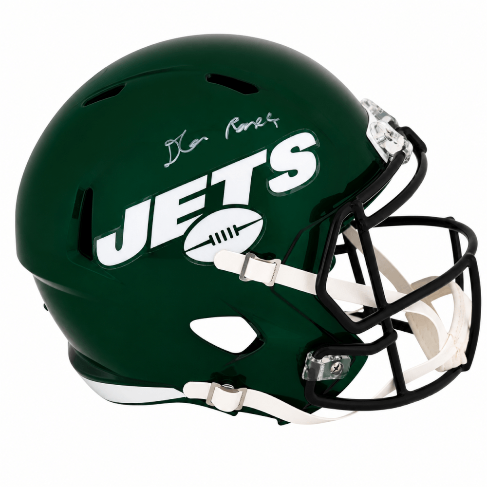 D'Angelo Ponds Signed New York Jets (2019-2023 Style) Green Riddell Full Size Speed Replica Helmet
