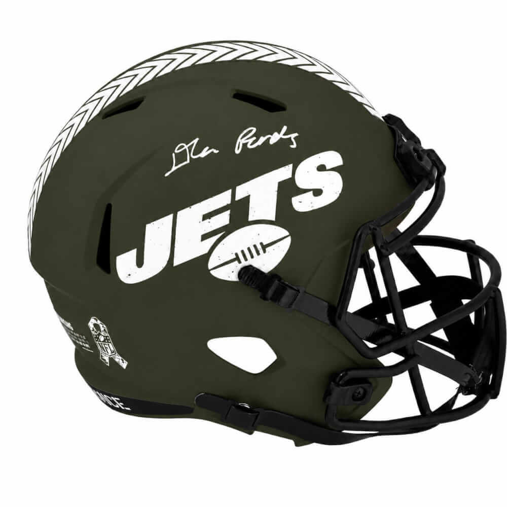 D'Angelo Ponds Signed New York Jets SALUTE Riddell Full Size Speed Replica Helmet