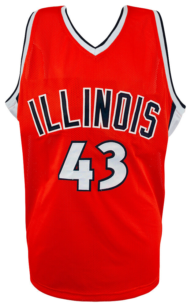 Roger Powell Jr. Signed Orange Custom Basketball Jersey w/The Rev, 2005 Final Four