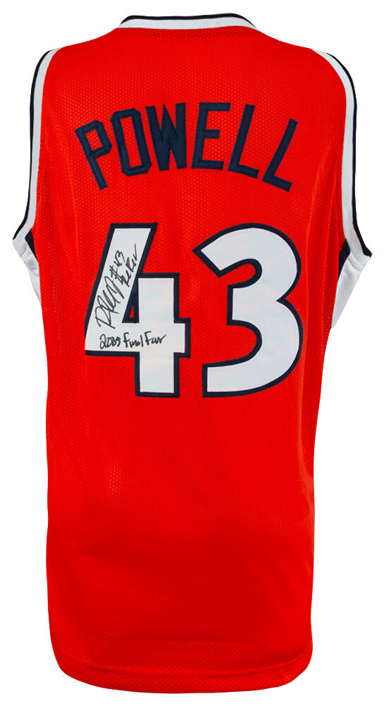 Roger Powell Jr. Signed Orange Custom Basketball Jersey w/The Rev, 2005 Final Four