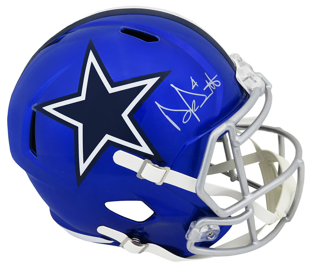 Dak Prescott Signed Dallas Cowboys FLASH Riddell Full Size Speed Replica Helmet