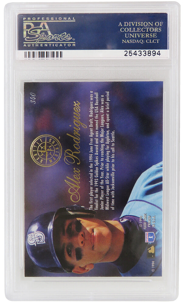 Alex Rodriguez (Seattle Mariners) 1994 Flair Baseball #340 RC Rookie Card - PSA 10 GEM MINT (Silver Label)