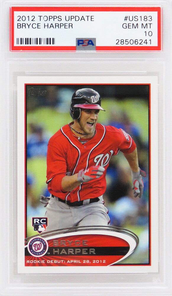 Bryce Harper (Washington Nationals) 2012 Topps Update Baseball #US183 RC Rookie Card - PSA 10 GEM MINT (New Label)