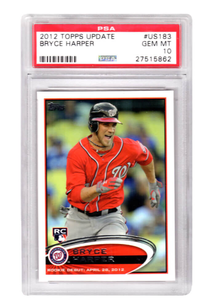 Bryce Harper (Washington Nationals) 2012 Topps Update Baseball #US183 RC Rookie Card - PSA 10 GEM MINT (Silver Label)