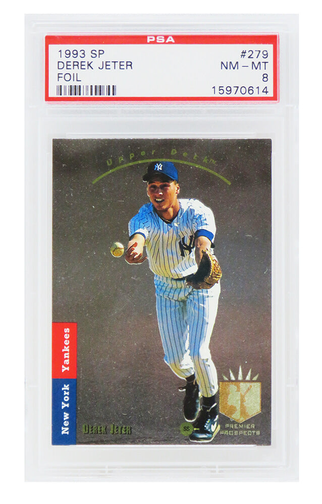Derek Jeter (New York Yankees) 1993 SP Foil Baseball RC Rookie Card #279 - PSA 8 NM-MT (B)
