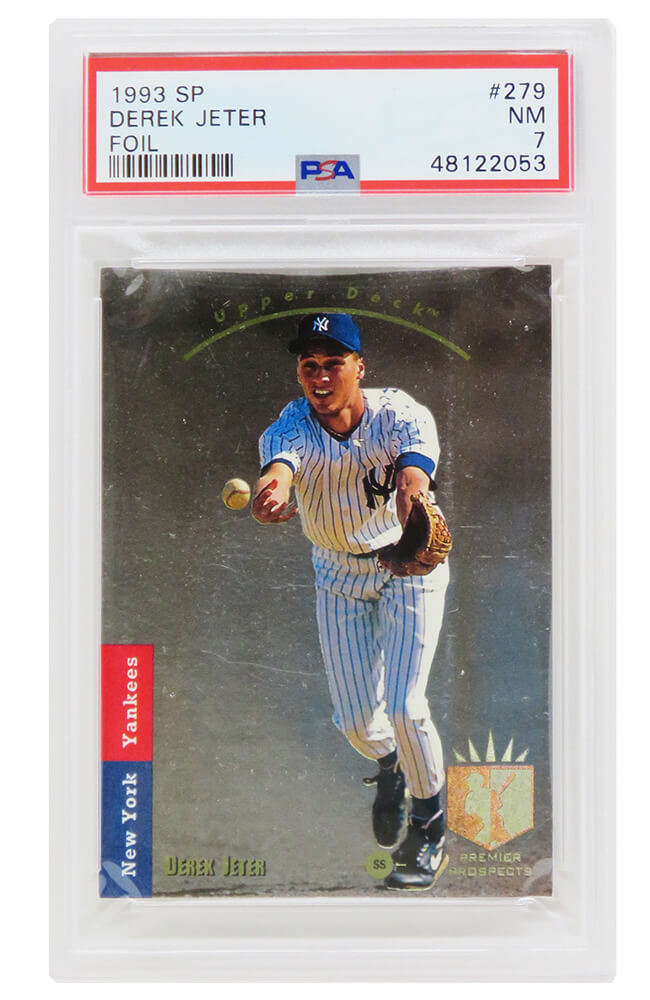 Derek Jeter (New York Yankees) 1993 SP Foil Baseball RC Rookie Card #279 (PSA 7 NM) (I)