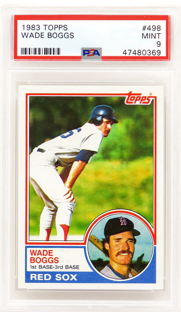 Wade Boggs (Boston Red Sox) 1983 Topps Baseball #498 RC Rookie Card - PSA 9 MINT
