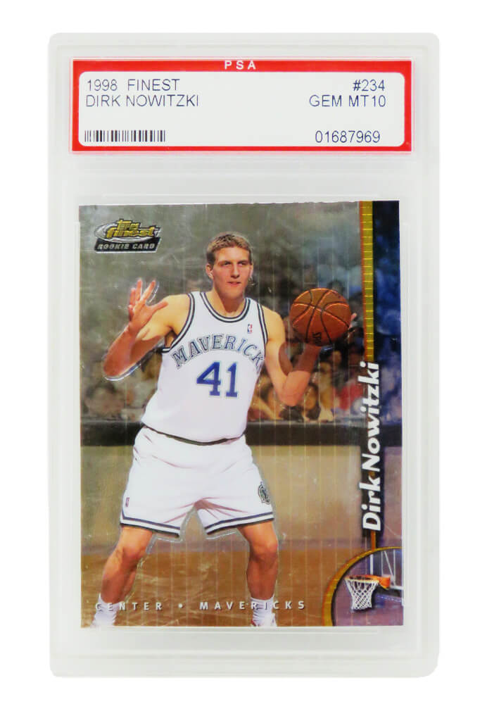 Dirk Nowitzki (Dallas Mavericks) 1998 Topps Finest Basketball #234 RC Rookie Card - PSA 10 GEM MINT