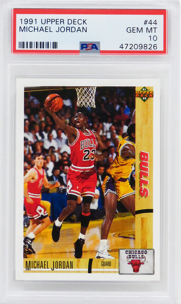 Michael Jordan (Chicago Bulls) 1991 Upper Deck Basketball #44 Card - PSA 10 GEM MINT (New Label)
