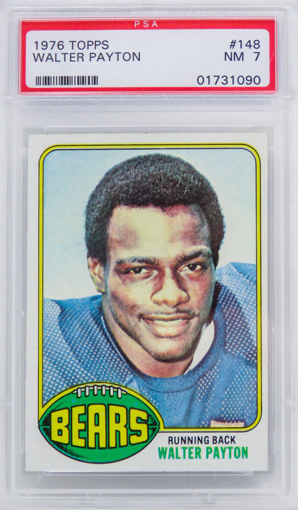 Walter Payton (Chicago Bears) 1976 Topps Football #148 RC Rookie Card - PSA 7 NM (B)