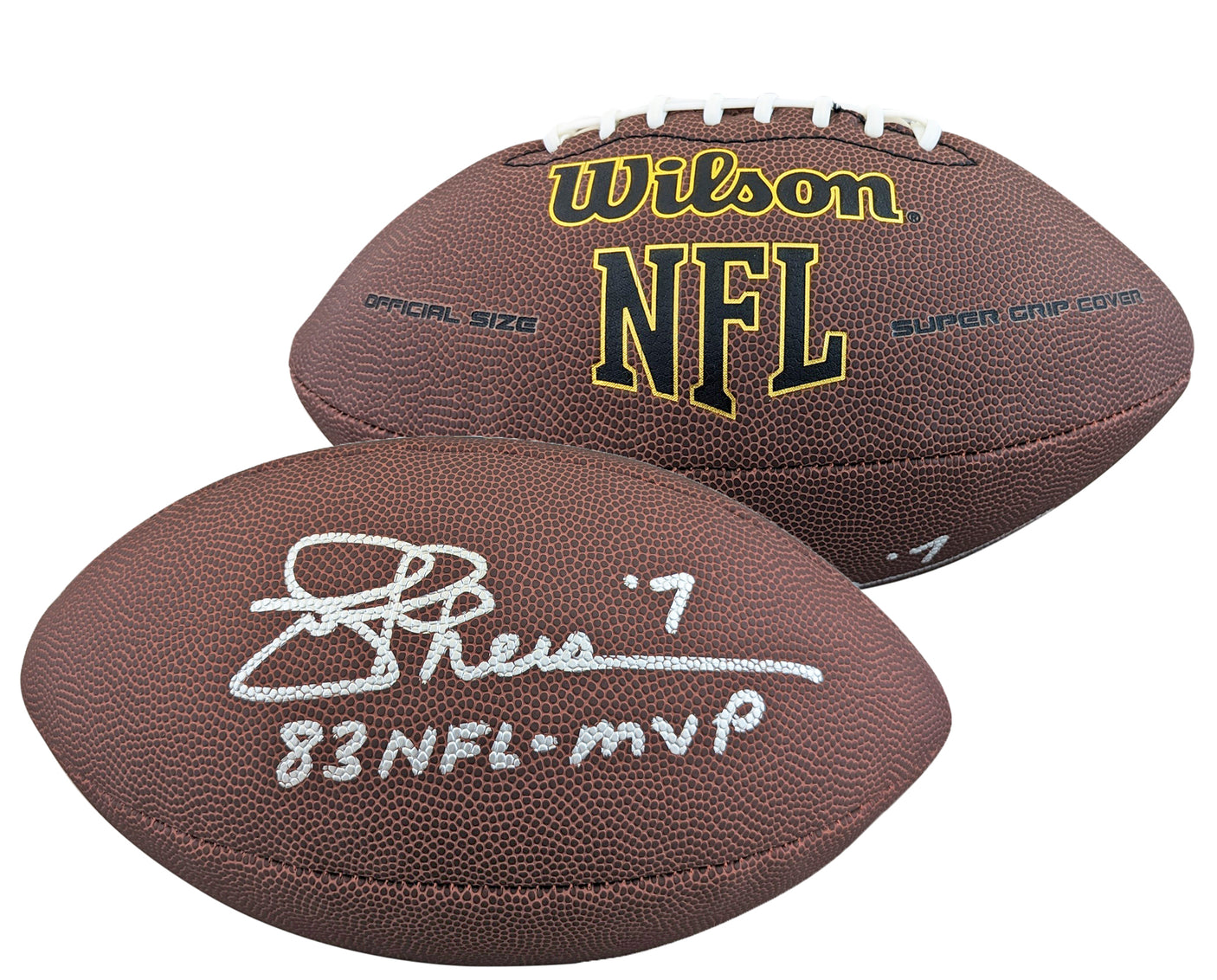 Joe Theismann "83 NFL MVP" Signed Wilson Super Grip Nfl Football BAS Witnessed