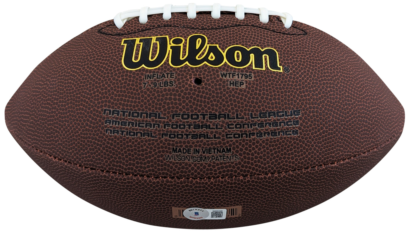 Raiders Raghib "Rocket" Ismail Signed Super Grip Nfl Football BAS Witnessed