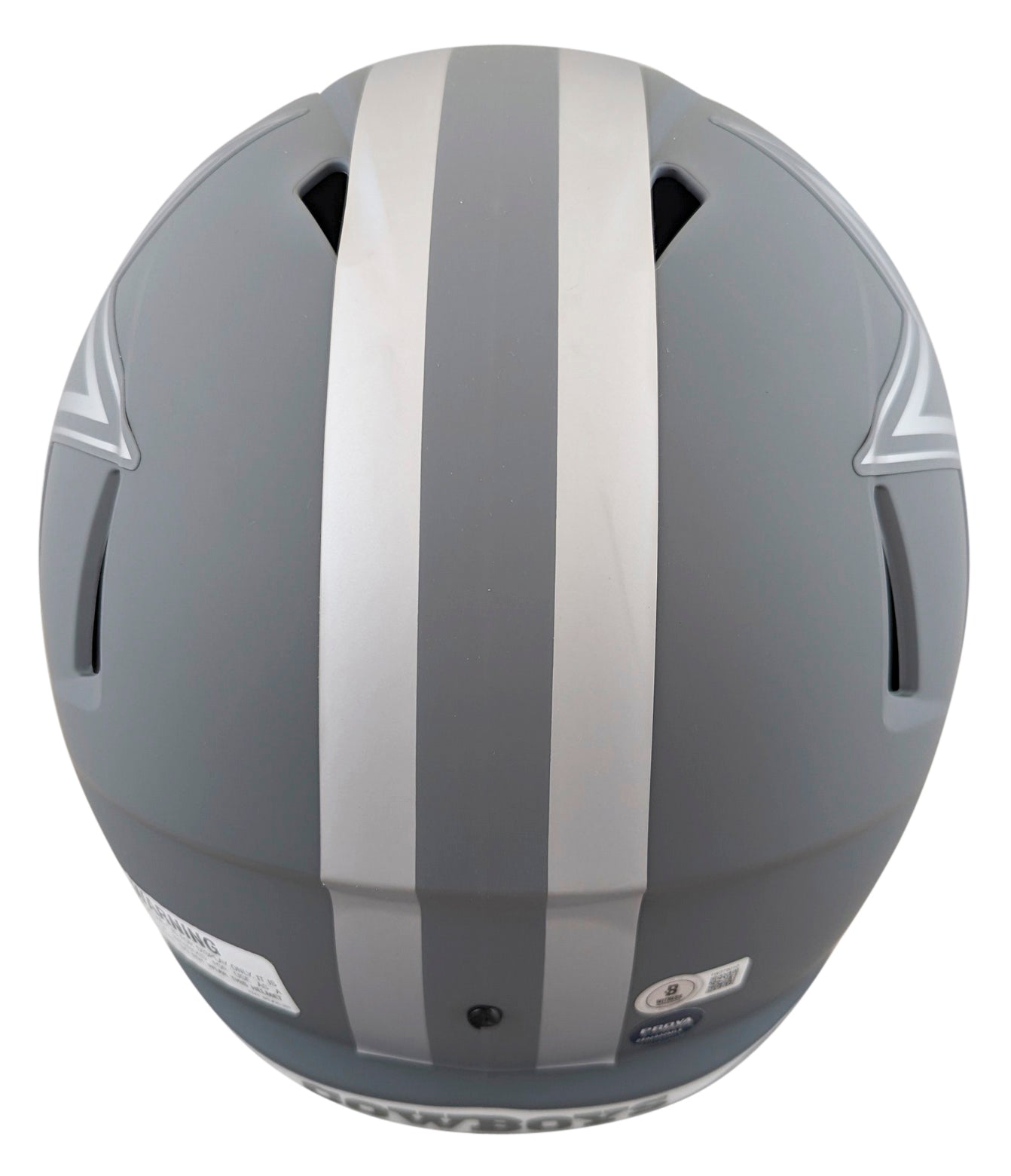 Cowboys Emmitt Smith Signed Slate Full Size Speed Rep Helmet W/ Case BAS Witness