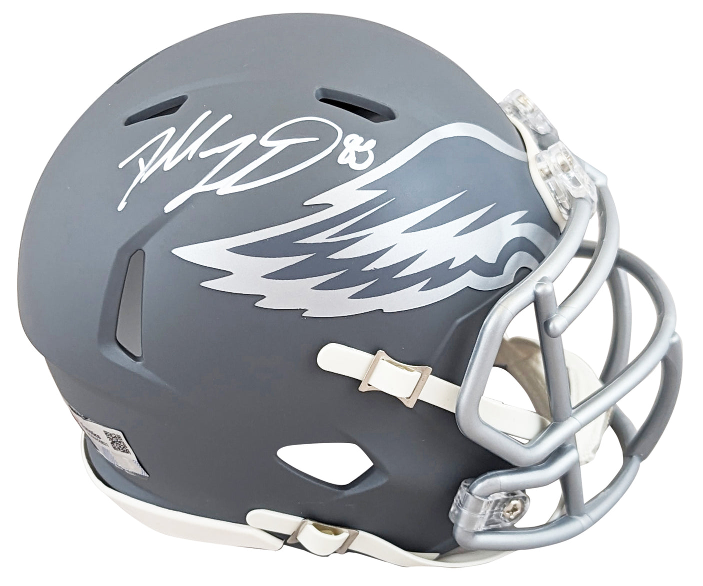 Eagles Dallas Goedert Authentic Signed Slate Speed Mini Helmet W/ Case Fanatics