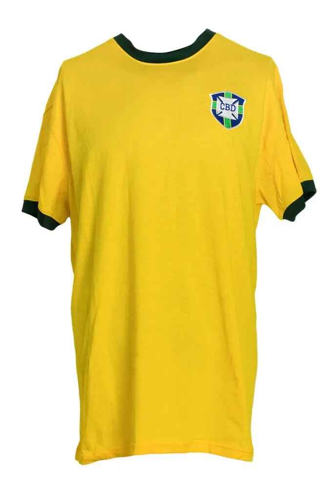 Pele Signed Brazil Soccer Jersey BAS