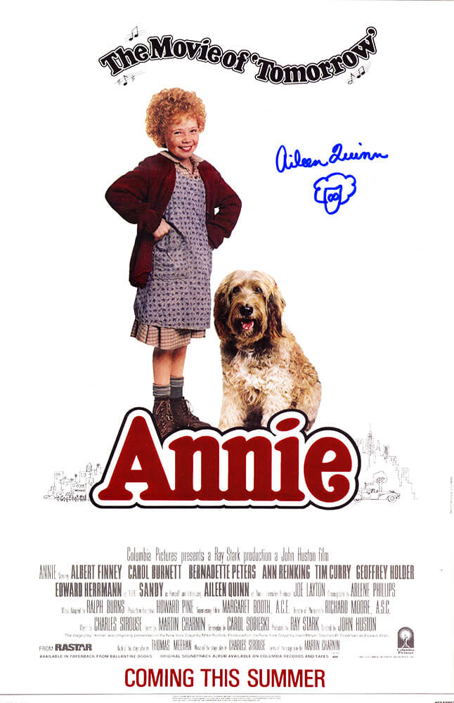Aileen Quinn Signed Annie 11x17 Movie Poster