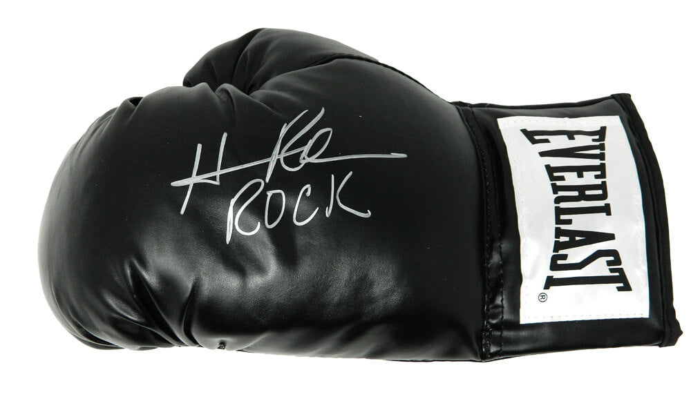 Hasim Rahman Signed Everlast Black Boxing Glove w/Rock