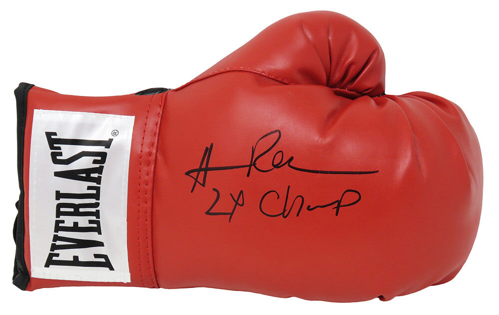 Hasim Rahman Signed Everlast Red Boxing Glove w/2x Champ