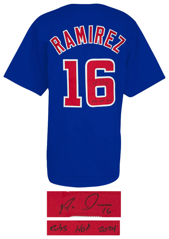Aramis Ramirez Signed Blue Custom Baseball Jersey w/Cubs HOF 2024