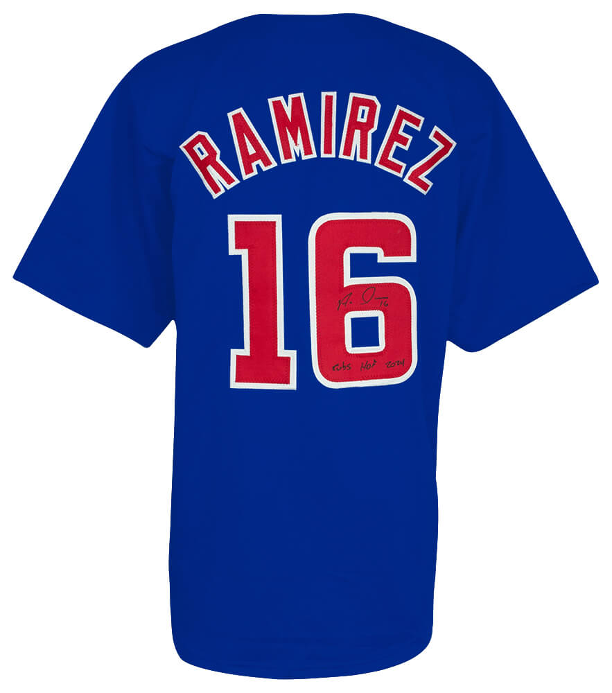 Aramis Ramirez Signed Blue Custom Baseball Jersey w/Cubs HOF 2024