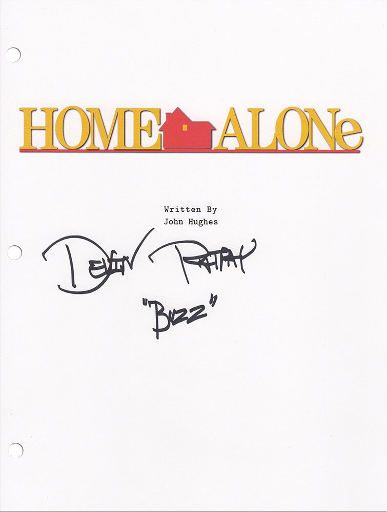 Devin Ratray Signed Home Alone Movie Script Cover Page w/Buzz