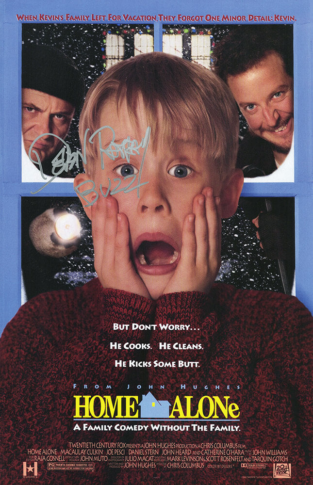 Devin Ratray Signed Home Alone 11x17 Movie Poster w/Buzz (In Silver)